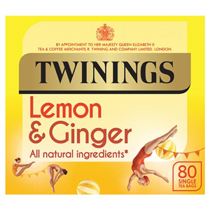 Twinings Lemon & Ginger 80 Tea Bags 120G