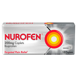 Nurofen Ibuprofen 200Mg Caplets 16 Pack