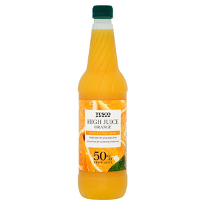 Tesco High Juice Orange Squash 1L