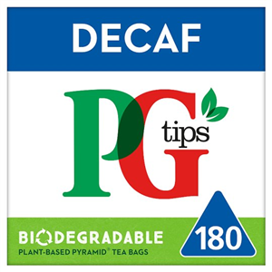 Pg Tips Decaffeinated 180 Teabags 522G