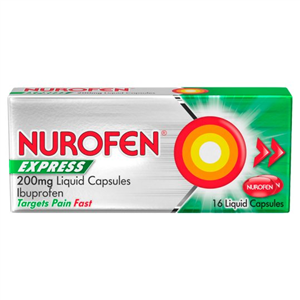 Nurofen Express Ibuprofen 200Mg Liquid Capsules 16S