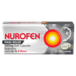 Nurofen Pain Relief 16 Caps 200Mg