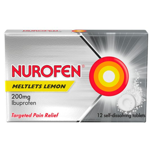 Nurofen Ibuprofen Lemon 200Mg Meltlets 12 Pack