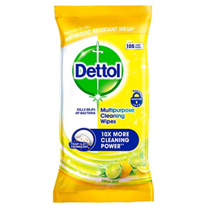 Dettol Multi Purpose Citrus Wipes 105S
