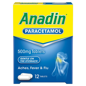 Anadin Paracetamol 12S Tablets
