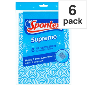 Spontex Supreme All Purpose Cloths 6 Pack
