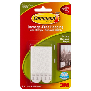 Command Medium Picture Hanging Strips 4 Sets