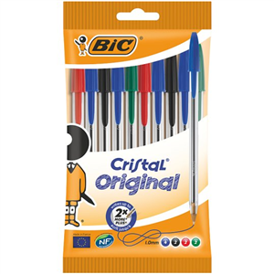 Bic Cristal Pens Assorted 10 Pack