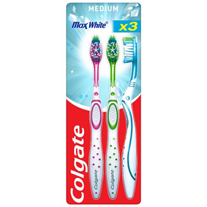 Colgate Maxwhite Medium Toothbrush 3 Pack