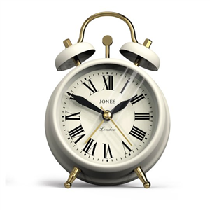 Jones Rise & Shine Matte Cream Alarm Clock