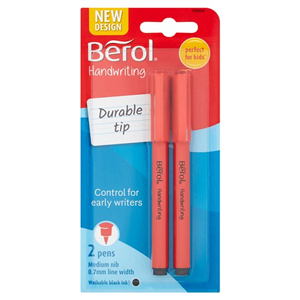 Berol Handwriting Pens Black 2 Pack