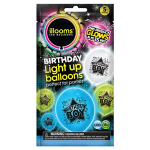 Illoom Birthday Boy Balloons 5 Pack