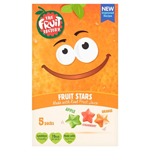 Fruit Factory Multi Fruit Stars 5 Pack 100G
