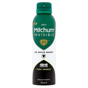 Mitchum Mens Pure Energy Antiperspirant Deodorant 200Ml