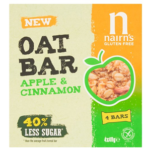 Nairns Gluten Free Oat Bar Apple & Cinnamon 160G