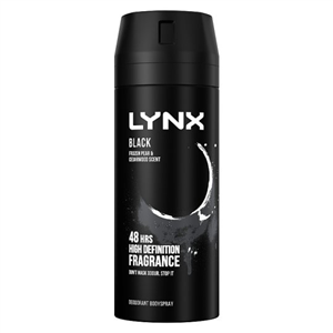 Lynx Black Body Spray Deodorant 150 Ml