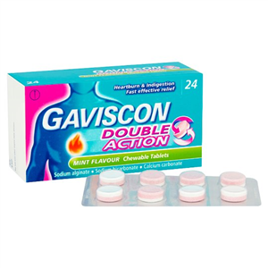 Gaviscon Double Action Mint 24 Tablets