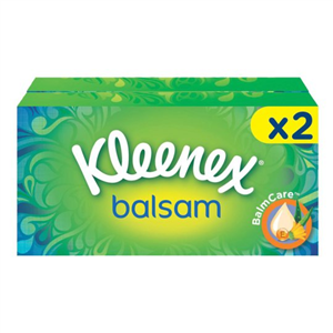 Kleenex Balsam Twin Pack Tissues 64S