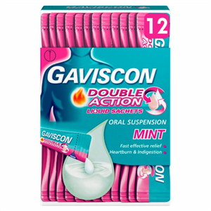 Gaviscon Double Action Heartburn Sachets X 12