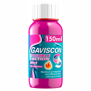 Gaviscon Double Action Heartburn Liquid Mint 150Ml