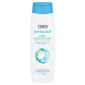 Tesco Anti-Dan Mint & Tea Tree Shampoo & Conditioner 300 Ml