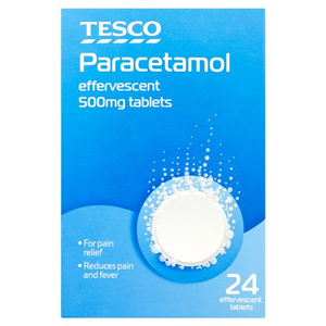 Tesco 24'S Paracetamol Effervescent 500Mg