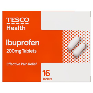 Tesco Ibuprofen 200Mg 16 Tablets