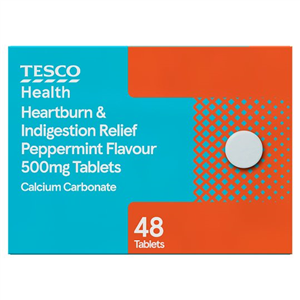 Tesco Antacid Peppermint Flavour 48S