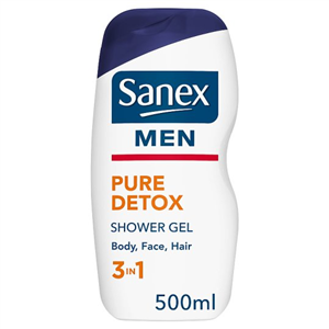 Sanex Men Pure Detox 3 In 1 Shower Gel 500Ml