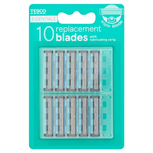 Tesco Essentails Triple Blades Refills 10Pack