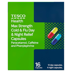 Tesco Max Strength Cold And Flu Day And Night 16
