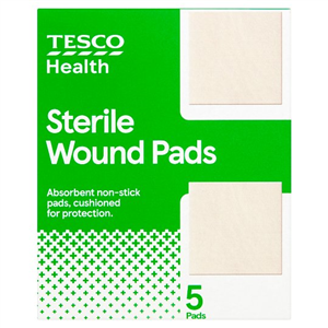 Tesco Health Sterile Wound Pads 5 Pack