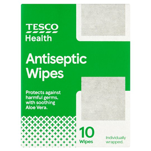 Tesco Antiseptic Wipes 10'S