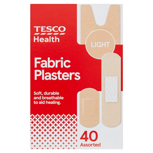 Tesco Health Light Fabric Plasters 40S