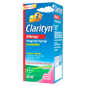 Clarityn Syrup Mixed Berry Flavoured Sugar Free 60Ml