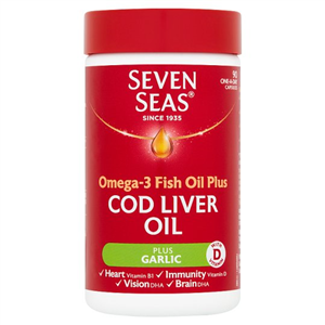 Seven Seas Cod Liver Oil Plus Garlic 90 Capsules