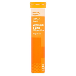 Tesco Effervescent Vitamin C Plus Zinc X 20