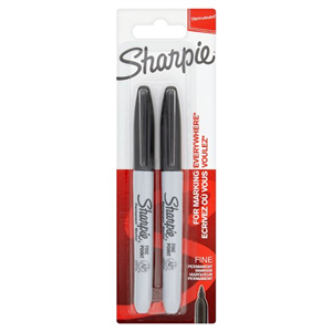 Sharpie Fine Permanent Marker Black 2 Pack