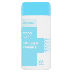 Tesco Calcium & Vitamin D 90'S