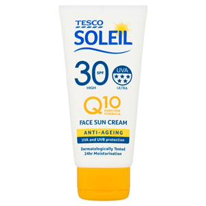 Tesco Soleil Q10 Anti-Aging Sun Cream Face Spf 30 50Ml