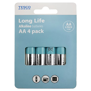 Tesco Long Life AA 4 Pack