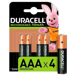Duracell Plus AAA Pack of 4 Batteries