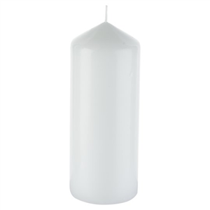 Tesco Large Unfragranced Pillar Candle - White
