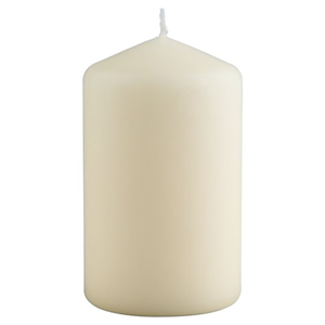 Tesco Small Unfragranced Pillar Candle - Ivory