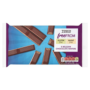 Tesco Free From Belgian Chocolate Wafers 107g