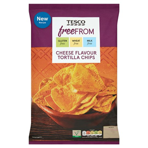 Tesco Free From Cheese Flavour Nachos 200g