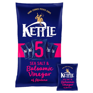 Kettle Sea Salt & Balsamic Vinegar Crisps 5 X 30G