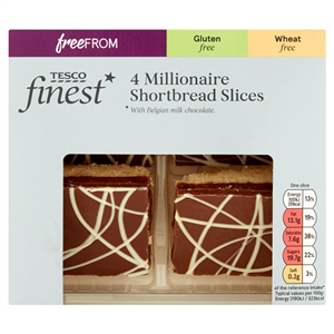 Tesco Finest Free From Millionaire Slices 4 Pack