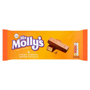 Ms Molly's 8 Chewy Caramel Wafer Biscuits 224g