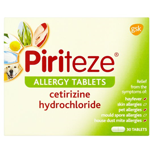 Piriteze Allergy Antihistamine Tablets 30S